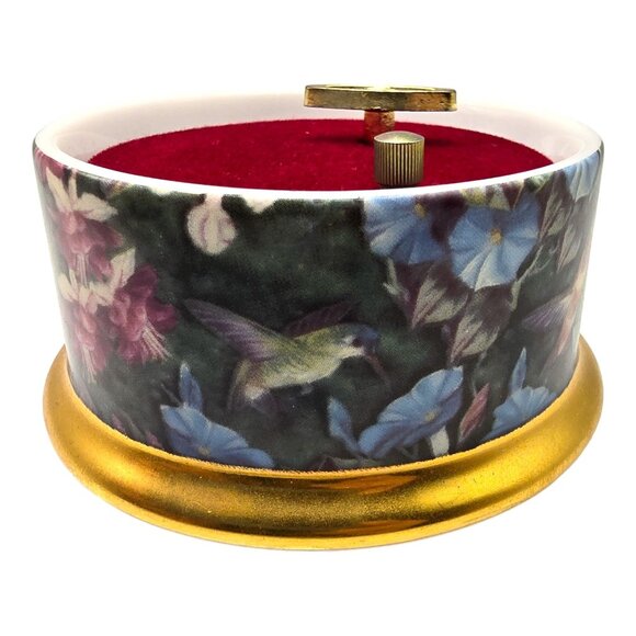 Rufous Hummingbird Music Box 1994 Lena Liu Ardleigh-Elliott Beethoven Ode to Joy - Picture 8 of 13